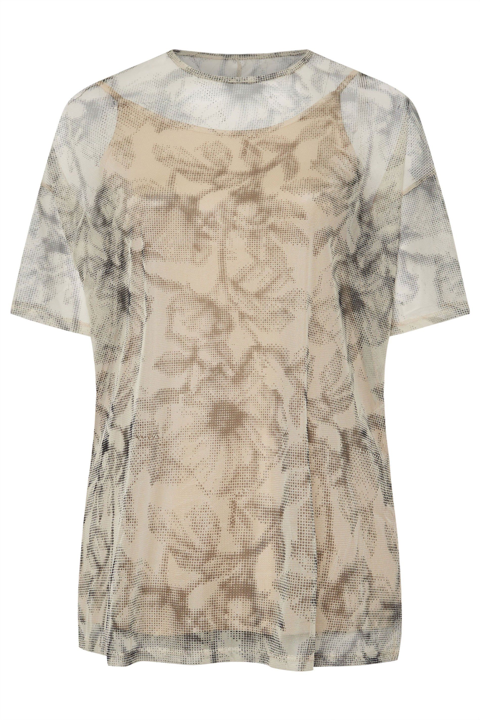 Yours Leaf Oversized Mesh Top