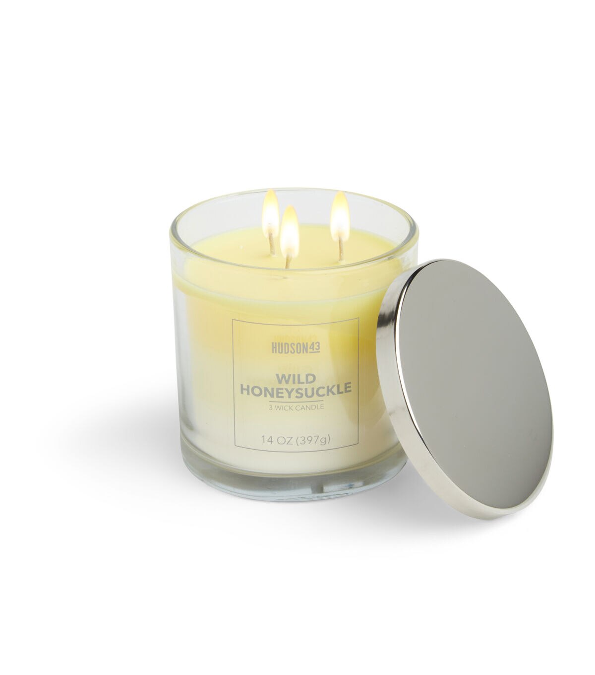 14oz Wild Honeysuckle Scented Jar Candle by Hudson 43