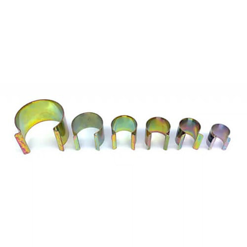 Clips de fixation en acier nickelé, Diamètre 20 mm, Lot de 25
