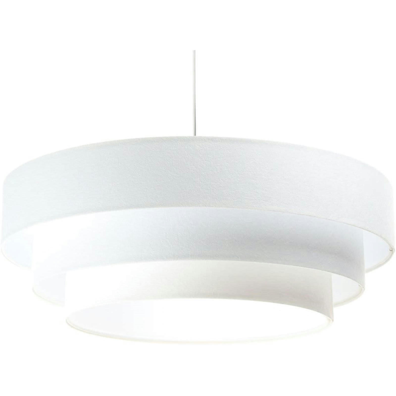 TRINITI - Suspension Tissu Blanc 60x60x25 cm