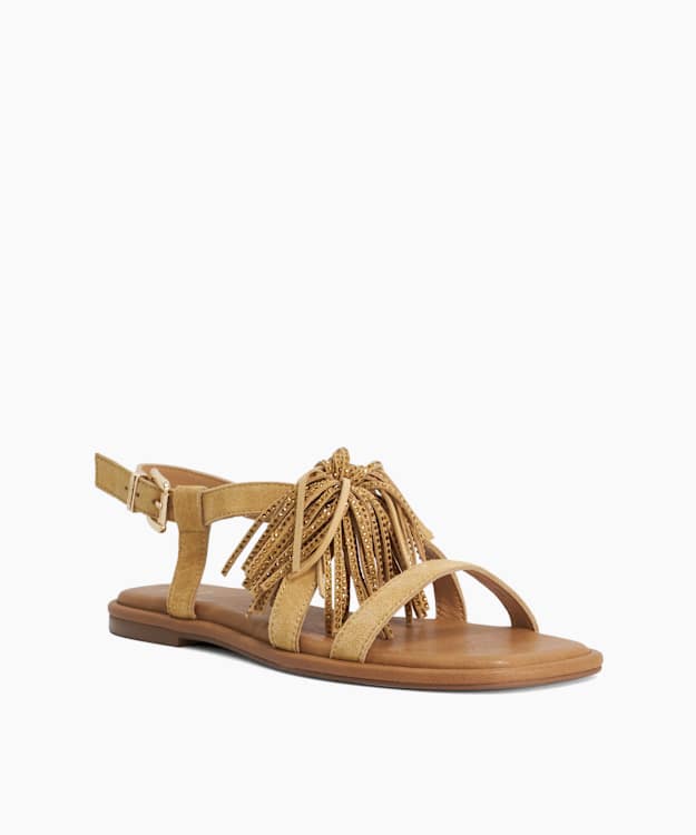 Lysia Tan - Suede Tasselled Sandals