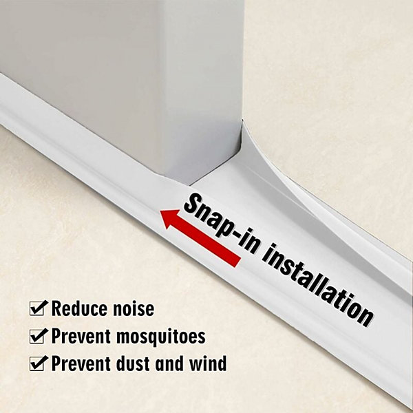 Joint de bas de porte isolant double couche de 96 cm, insonorisé, coupe-vent et anti-insectes