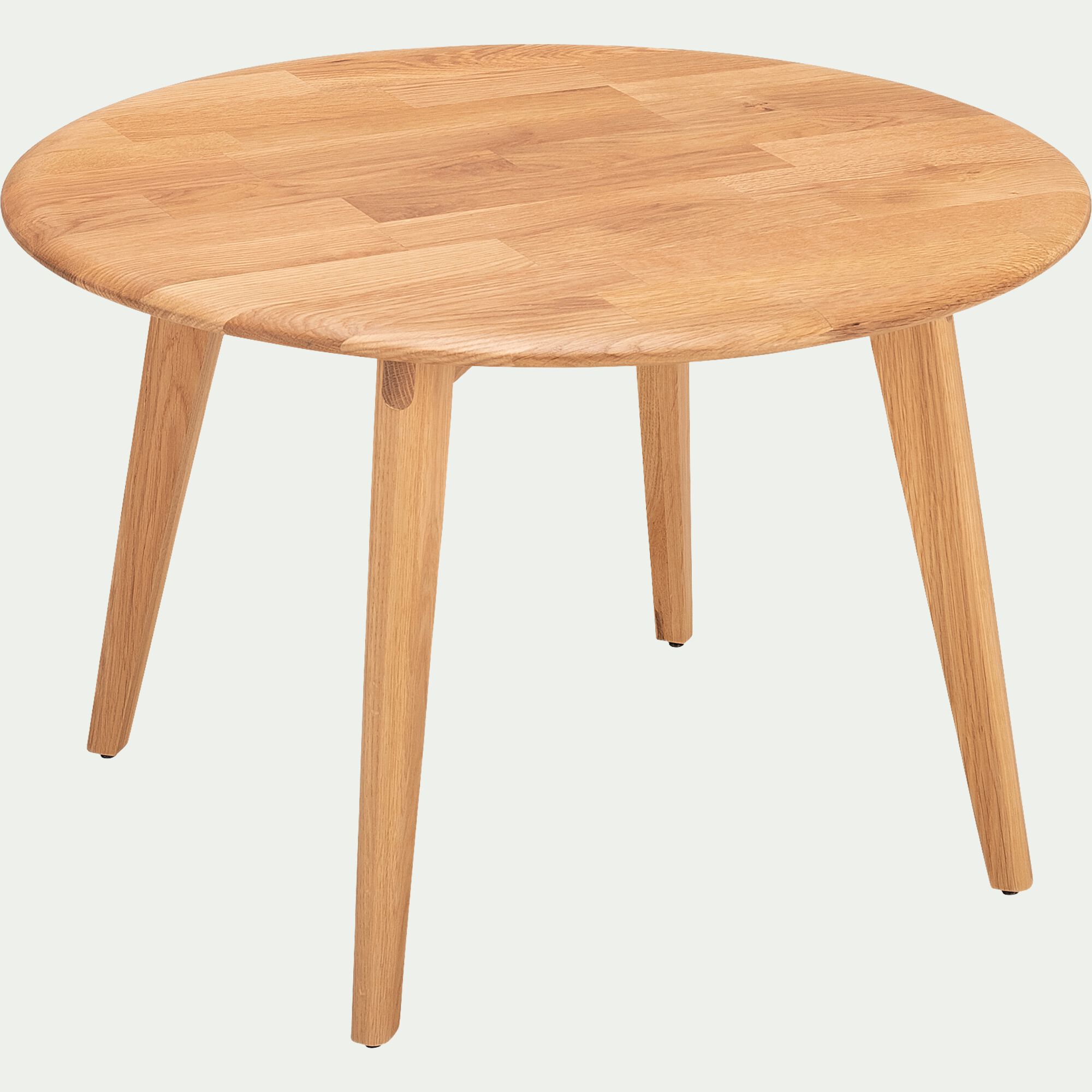 LAGOS - Table basse ronde en chêne massif - bois clair