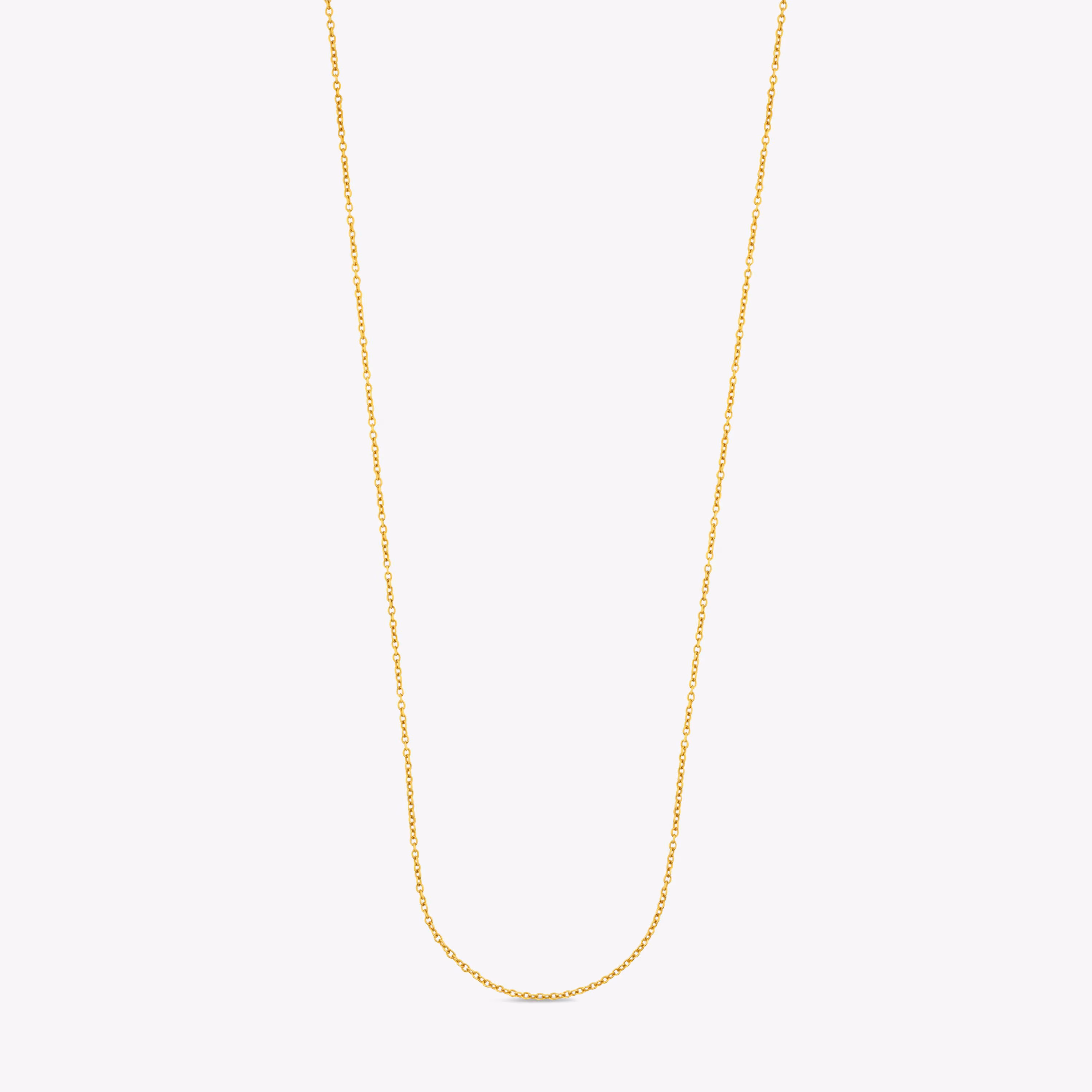 Gargantilla larga con baño de oro 18 kt sobre plata con anillas, 70 cm Chain