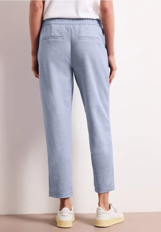 Mid Waist Slim Leg Hose mit Elastikbund