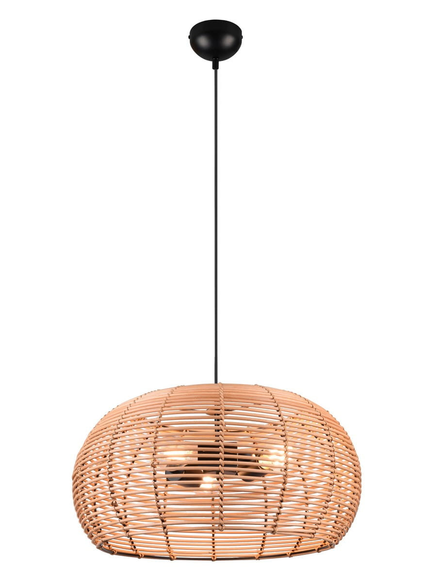 Lampa wisząca brązowa INGA 3xE27x40W wym: 150x50x50 cm Trio