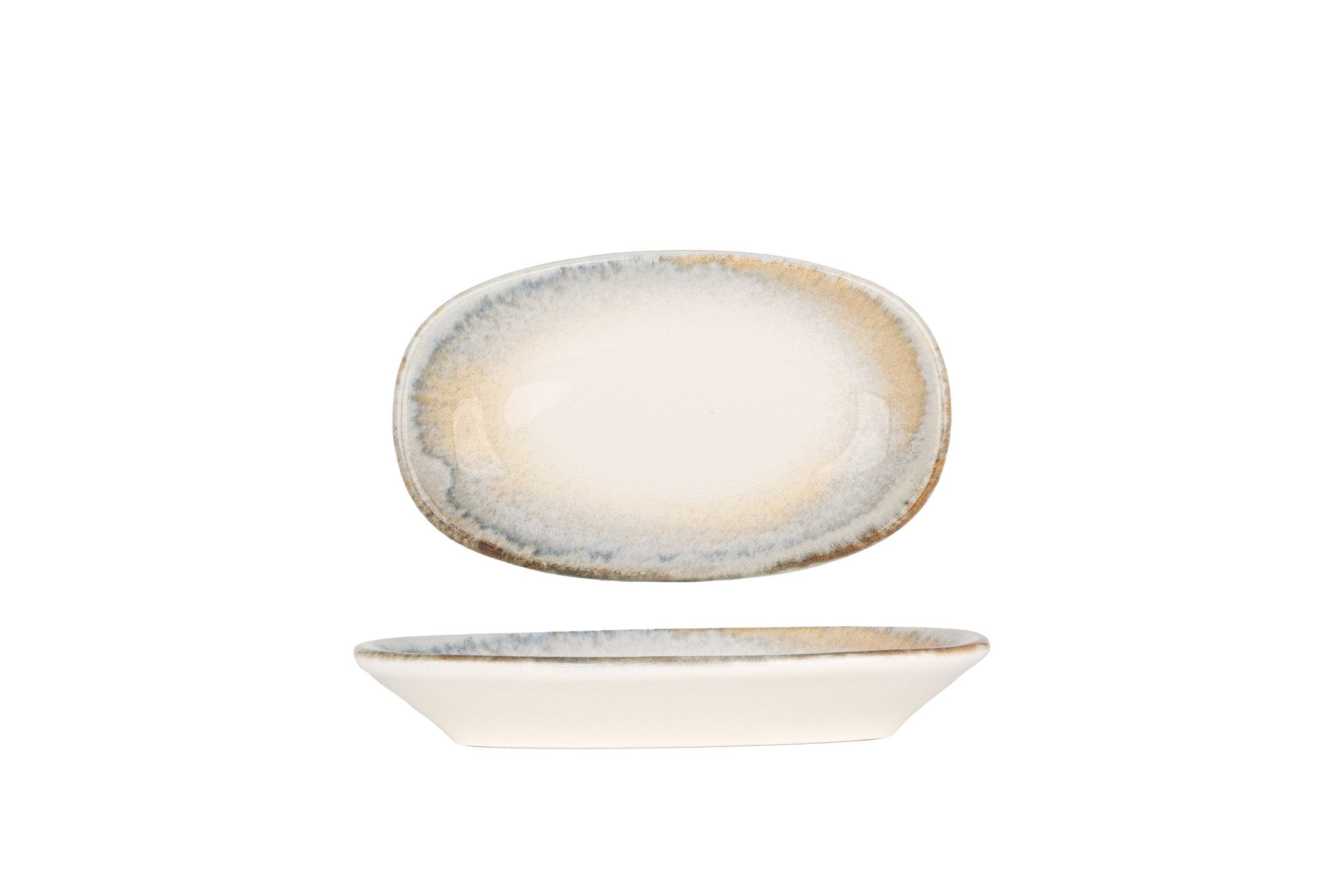 Bonna Serveerschaal - Knidos - Porselein - 19x11 cm - set van 4
