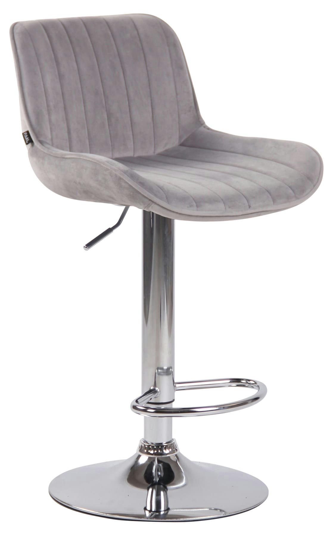 LENTINI - Lot de 2 tabourets de bar réglables en velours Gris