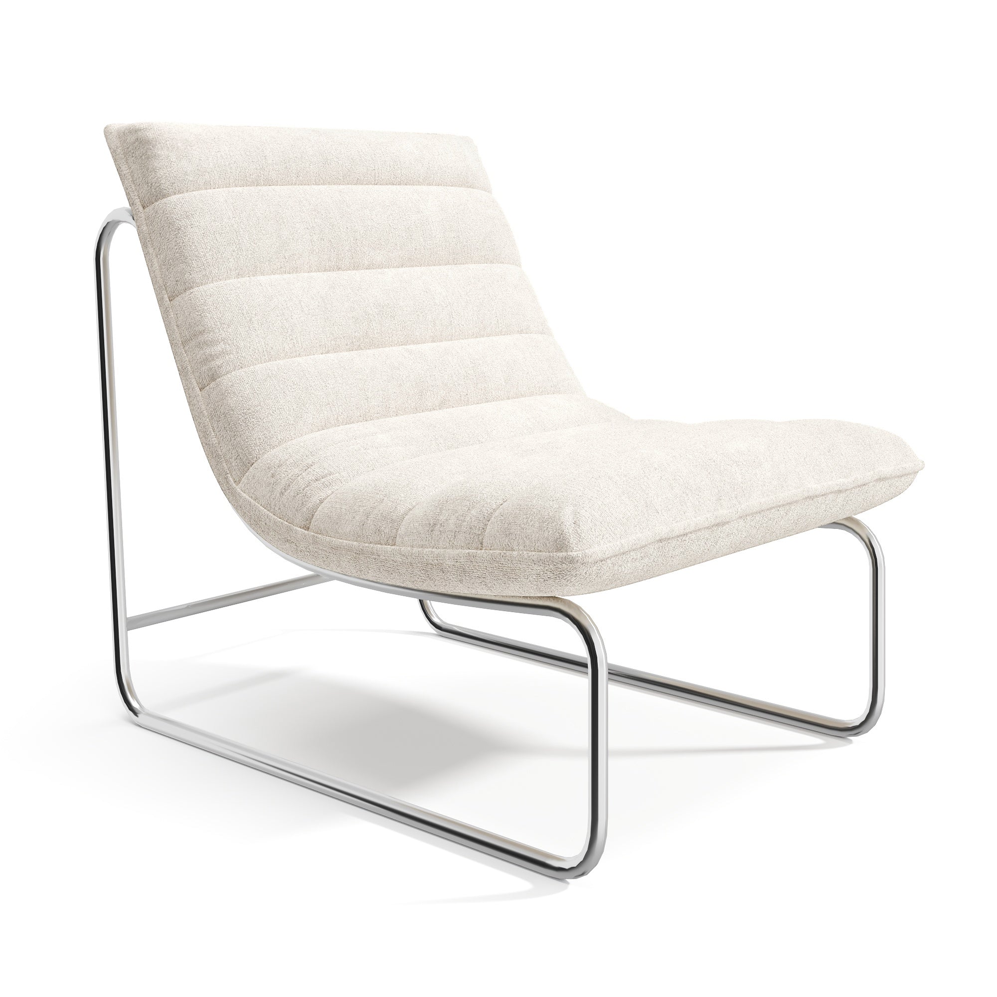 Fauteuil VINTY Fluweel met structuur Ecru