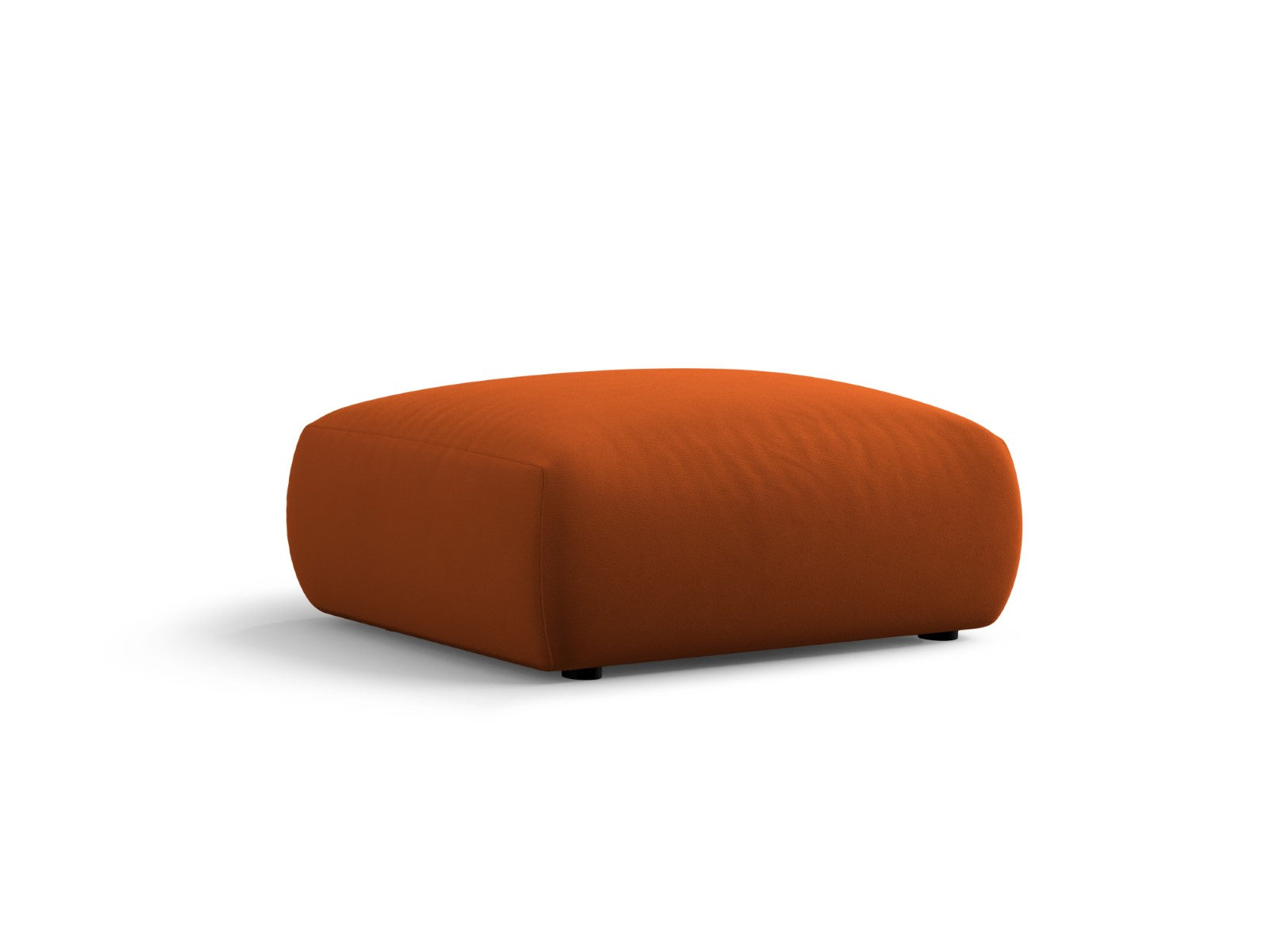 Cosmopolitan Design Poef Matera flueel terracotta - 68x86x40cm
