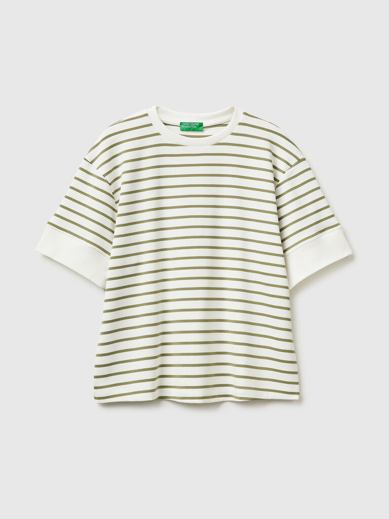 Striped short-sleeved T-shirt