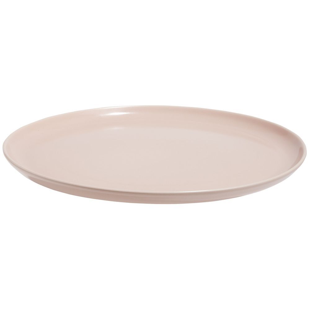 Assiette plate ronde Oslo porcelaine rose Ø26cm