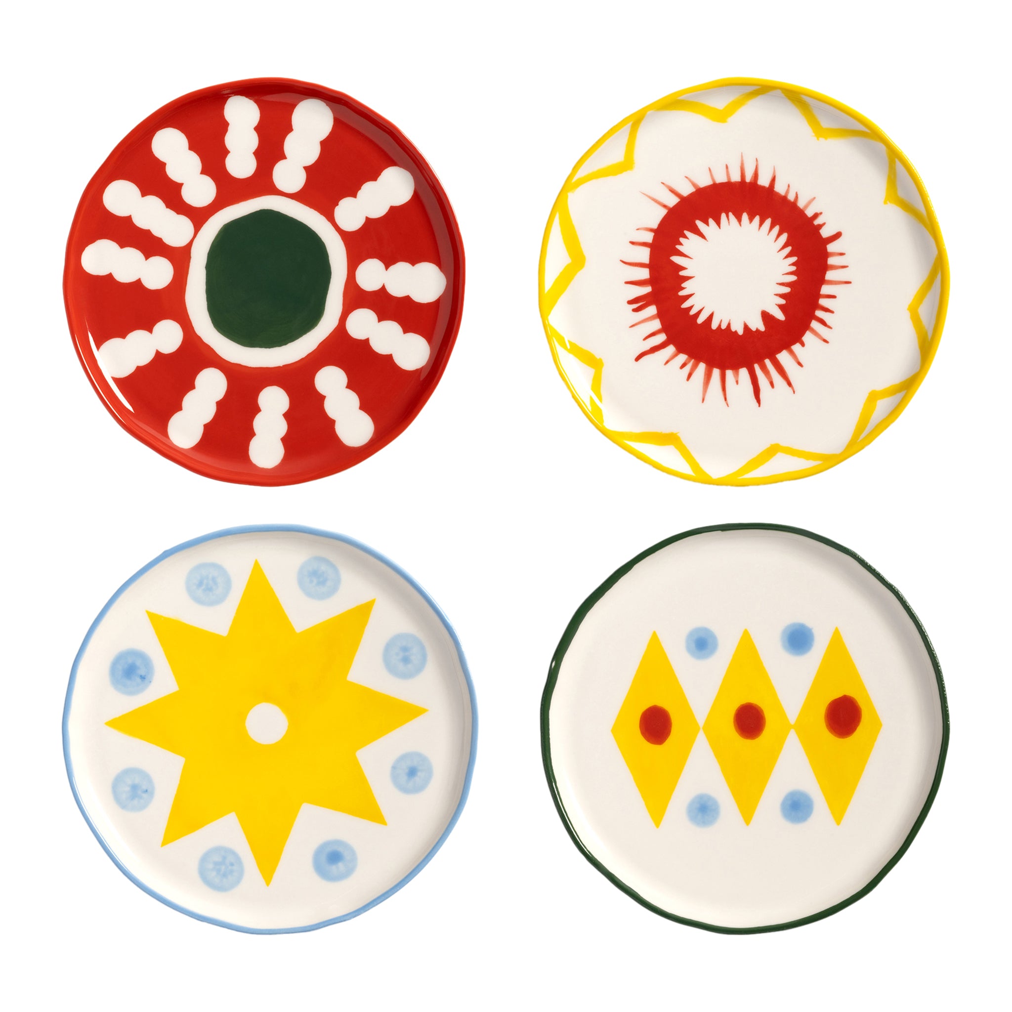 &k amsterdam Festivo Bord Ø 13 cm - Set van 4