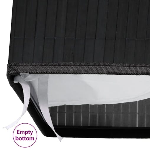 NNEVL Bamboo Laundry Basket Black
