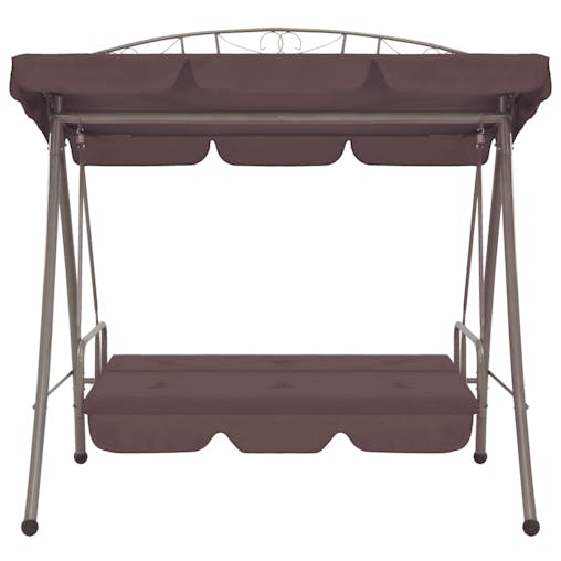 NNEVL Outdoor Convertible Swing Bench with Canopy Coffee