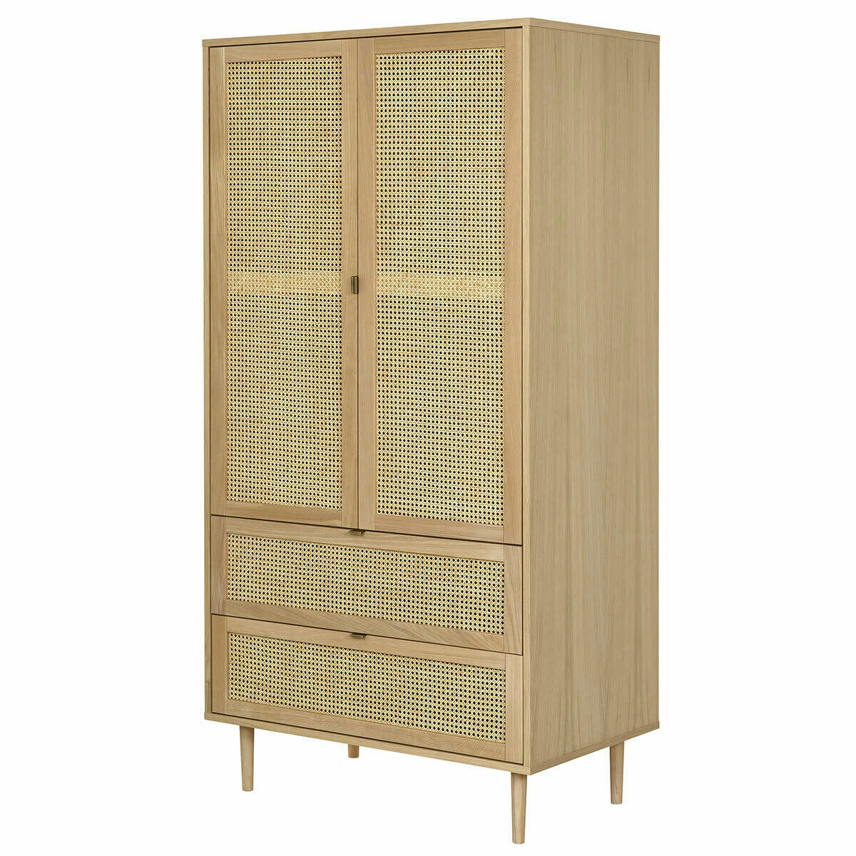 STELLA - Armoire 2 portes et 2 tiroirs 194 cm bois massif