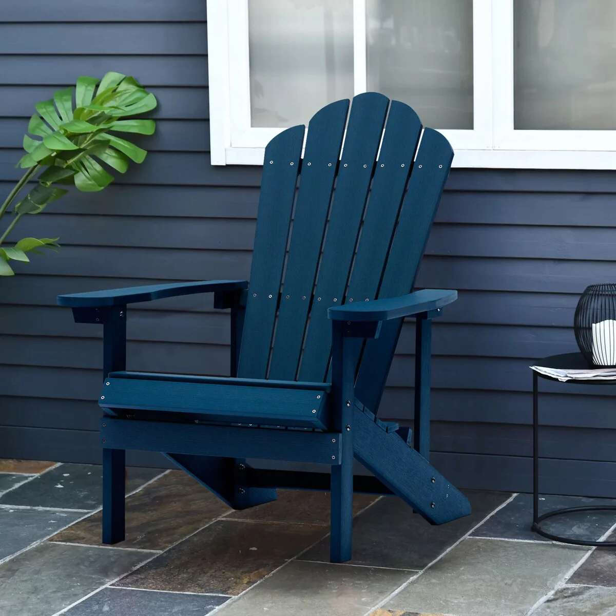 Classic Weather Resistant Plastic Outdoor Patio Adirondack Chair
