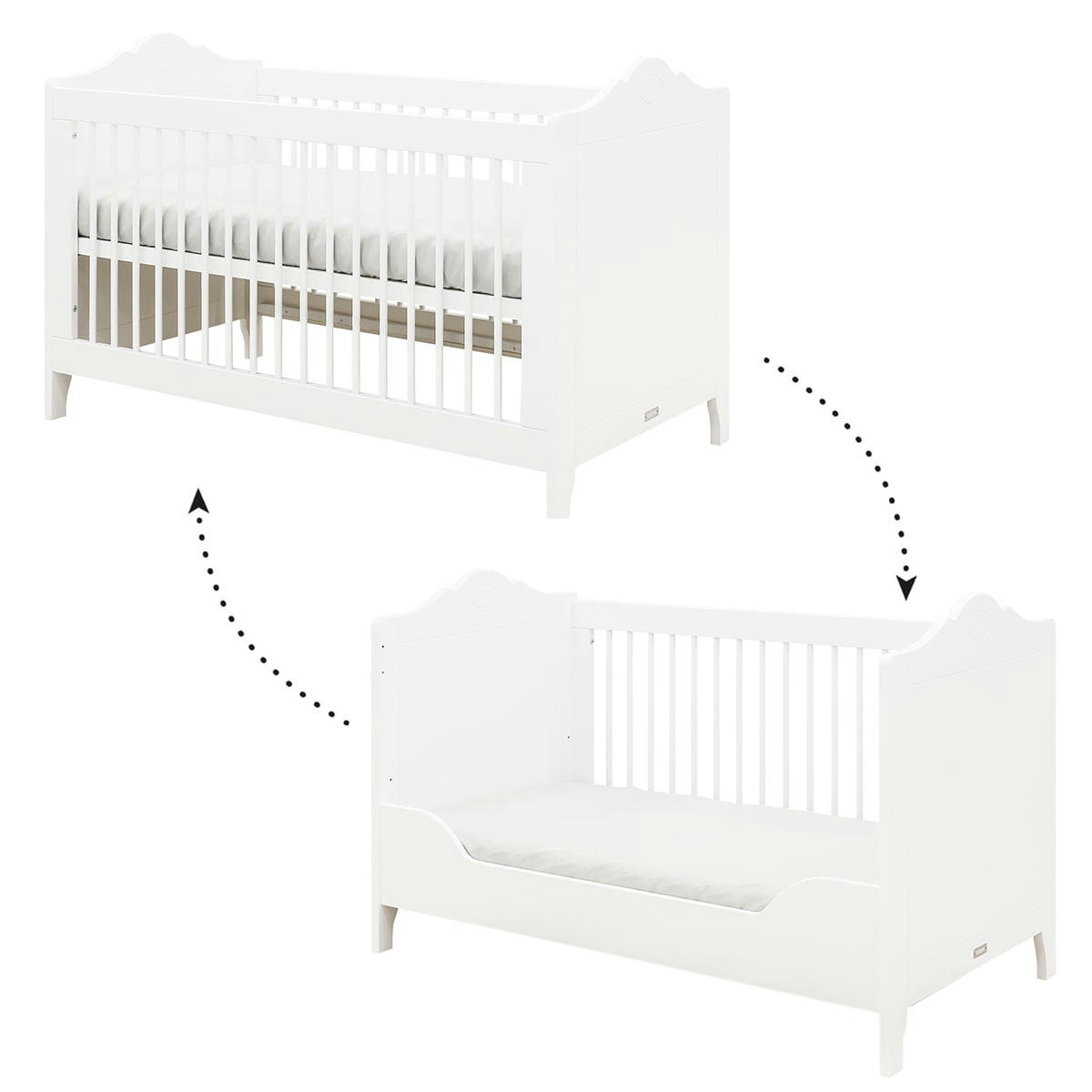 EVI - Lit évolutif 70x140 blanc