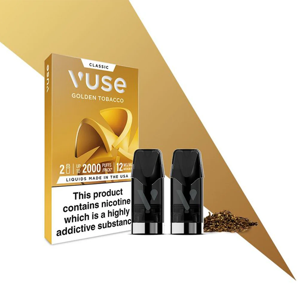 VUSE ePOD Nic Salts eLiquid Pods - Golden Tobacco - 12mg