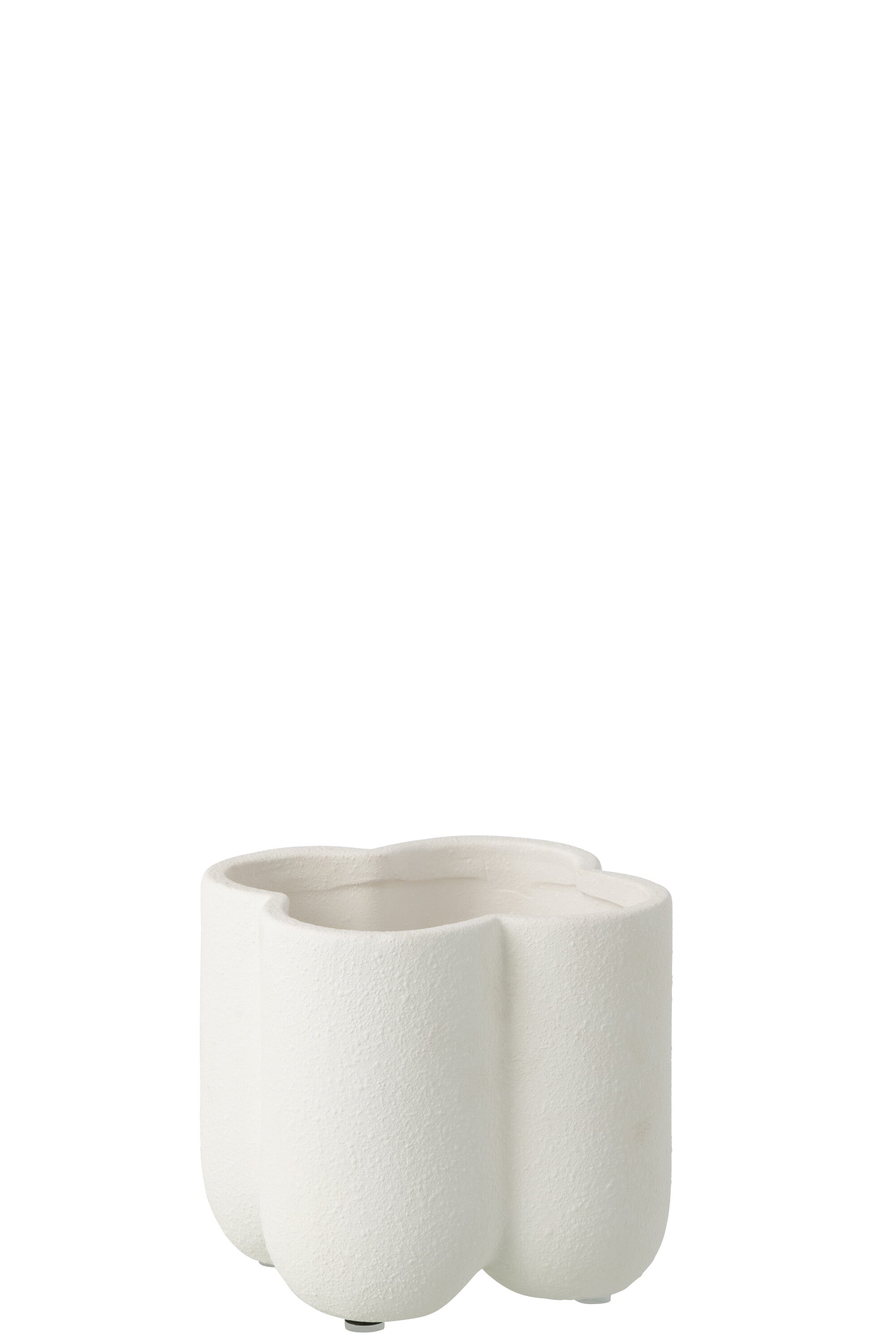J-Line bloempot Buddy - keramiek - wit - small
