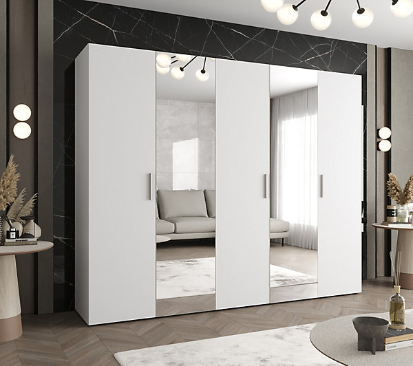 Armoire Bari 2 a portes battantes H. 202 x L.250 x P. 52, 5 portes