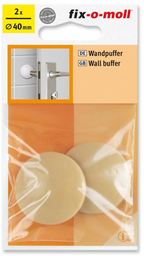 DØRBUFFER FIX-O-MOLL 40MM BEIGE 2STK
