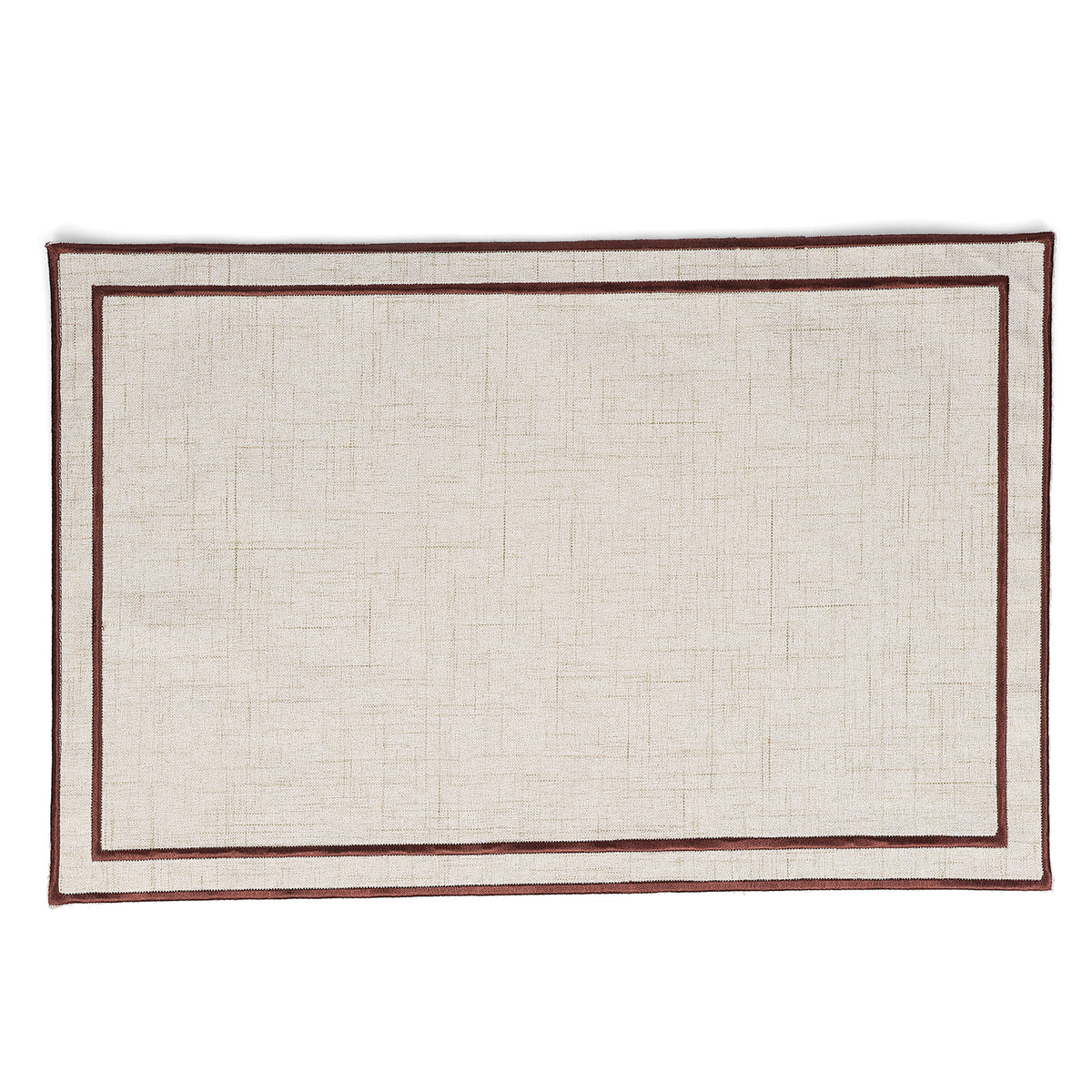 Salt & Pepper - Placemat 44x29cm beige met donkerbruin stiksel Tabletop - Set van 4