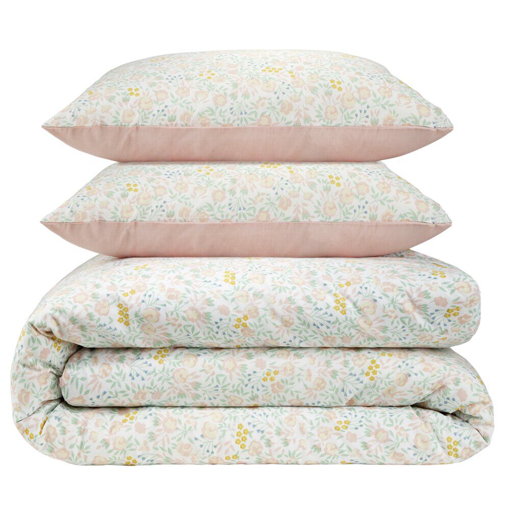 Parure de lit 220x240cm 2 personnes coton à motifs 3 pièces (6 modèles)