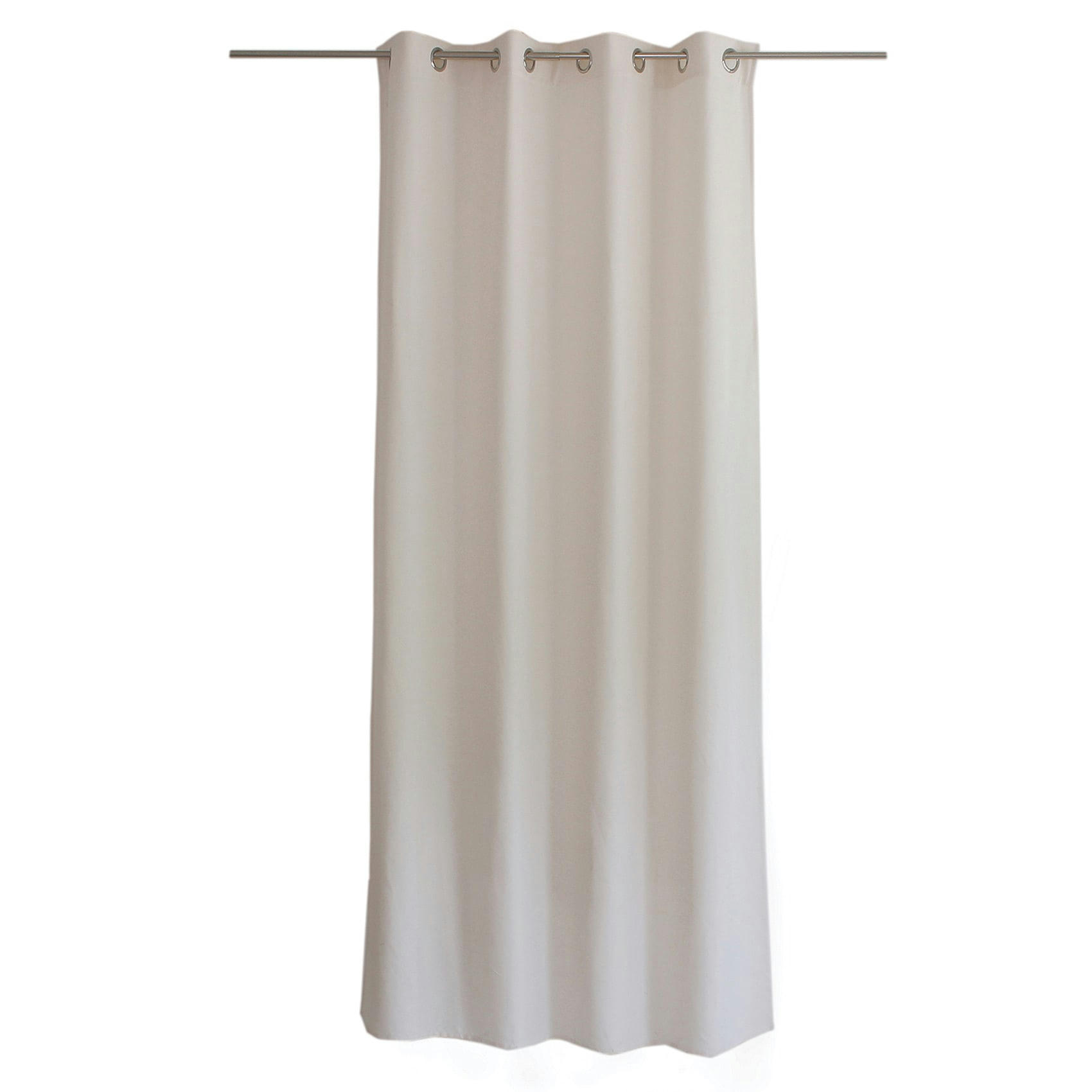 - Rideau tamisant uni à œillets polyester ecru 135x240 cm