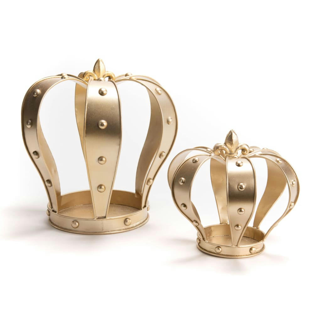 - Coupe couronne royale 20 cm en métal  or