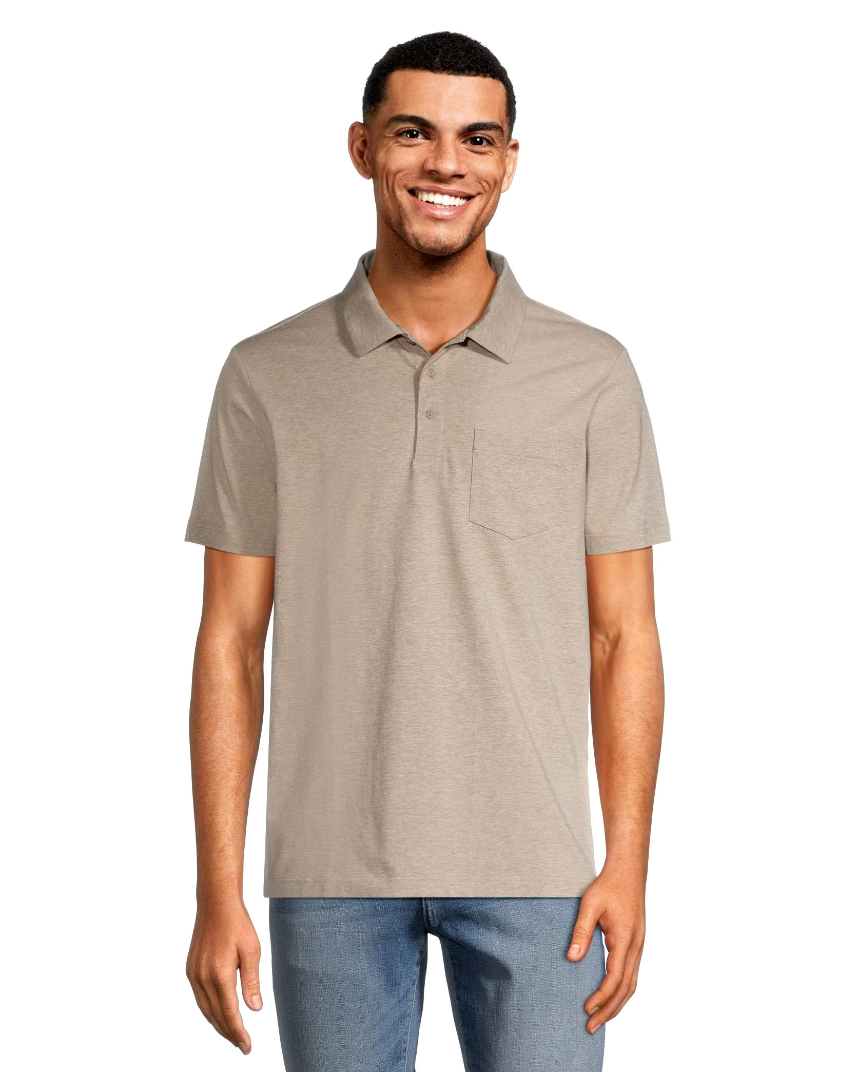Denver Hayes Men's Tag Free Seasonal Stretch Polo Shirt