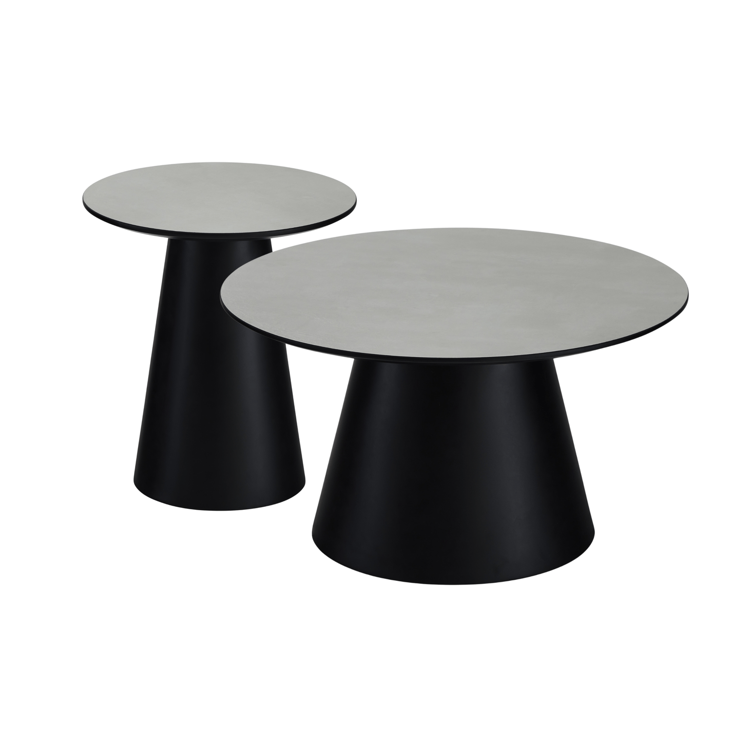 Furnhouse salontafel set Tango - Lichtgrijs - Ø 45/80 cm