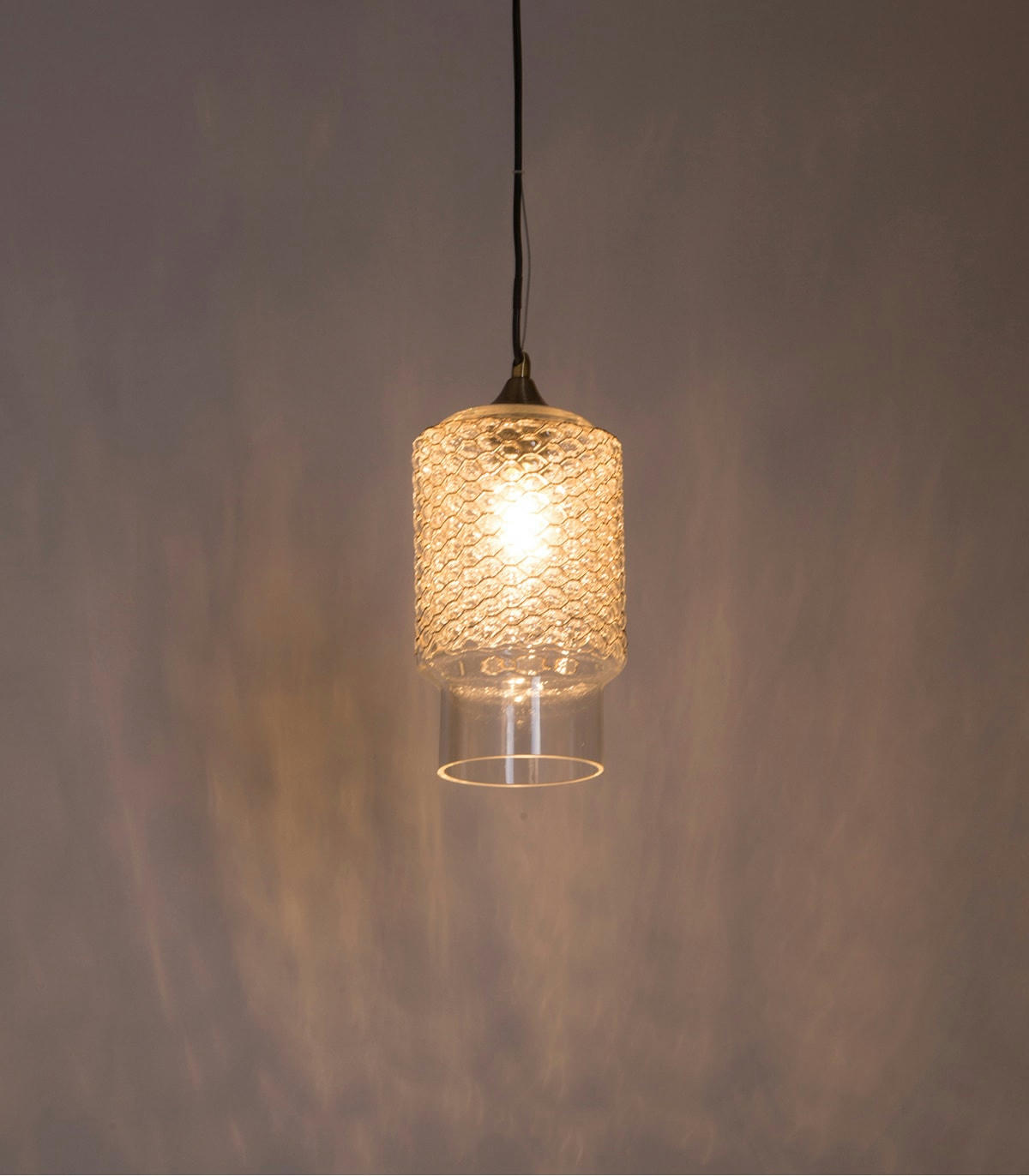 BELLA - Suspension en verre transparent d. 15 cm