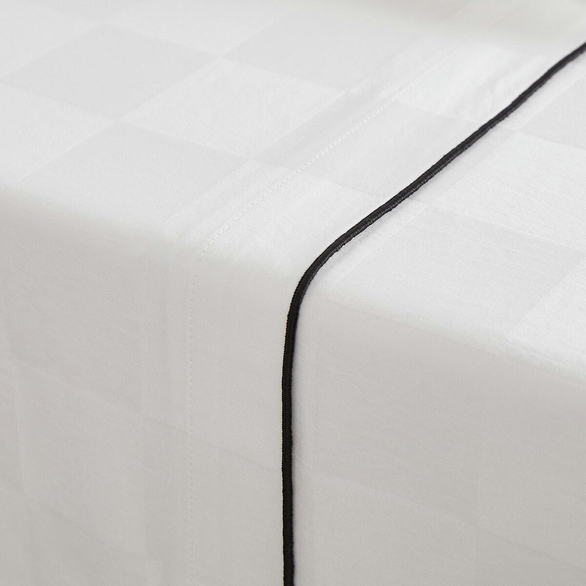Drap plat satin de coton lavé, Victor damier