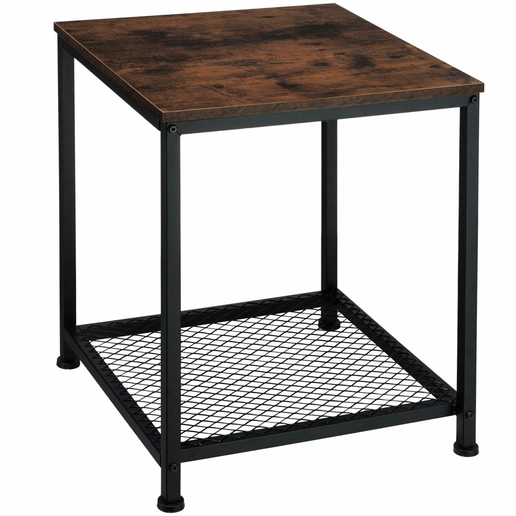 - Table d'appoint Style industriel Bois foncé industriel, rustique