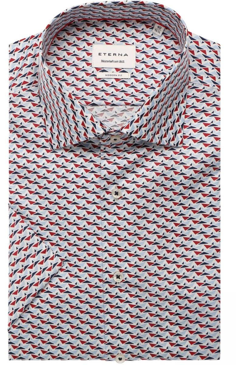 ETERNA Modern Fit Hemd rot, Bedruckt