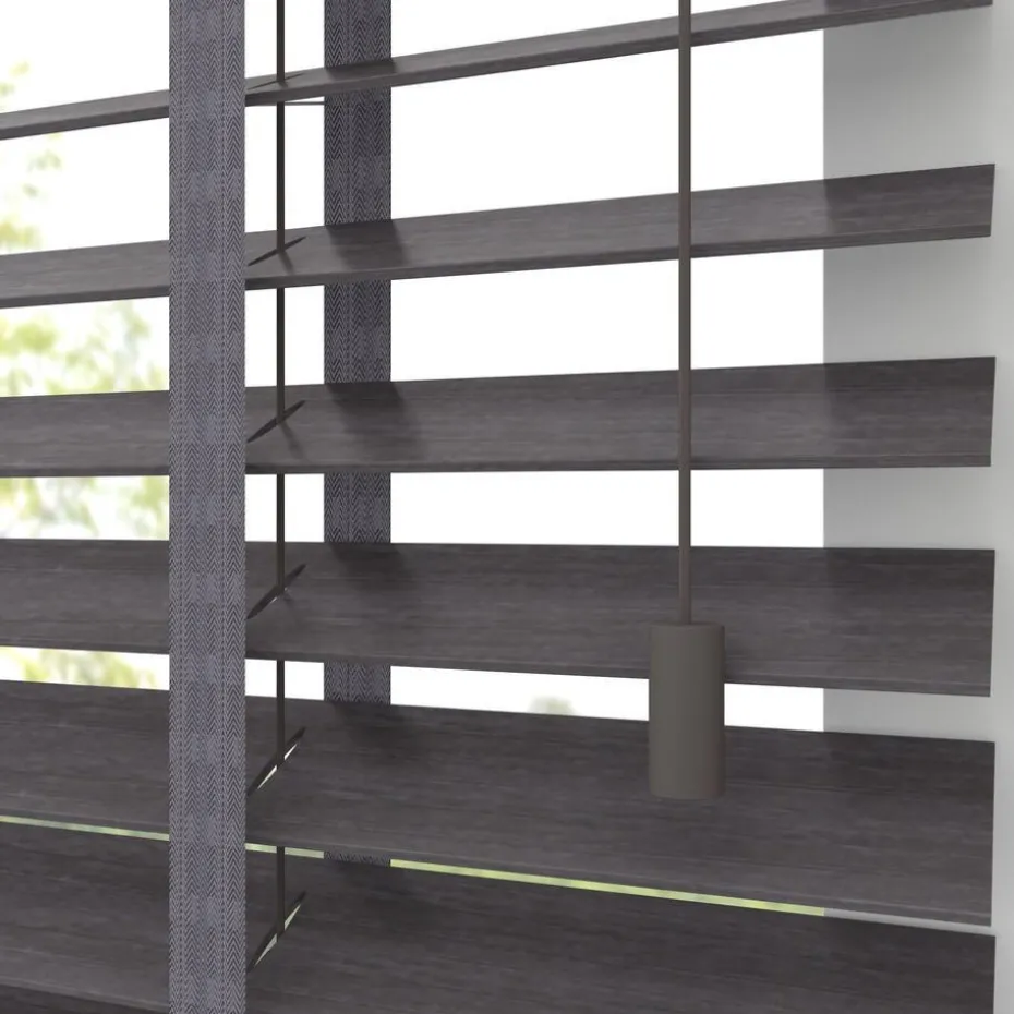 Kwantum Houten Jaloezieën | Jaloezieën | Fenstr Houten Jaloezie Jonas Grijs 50mm