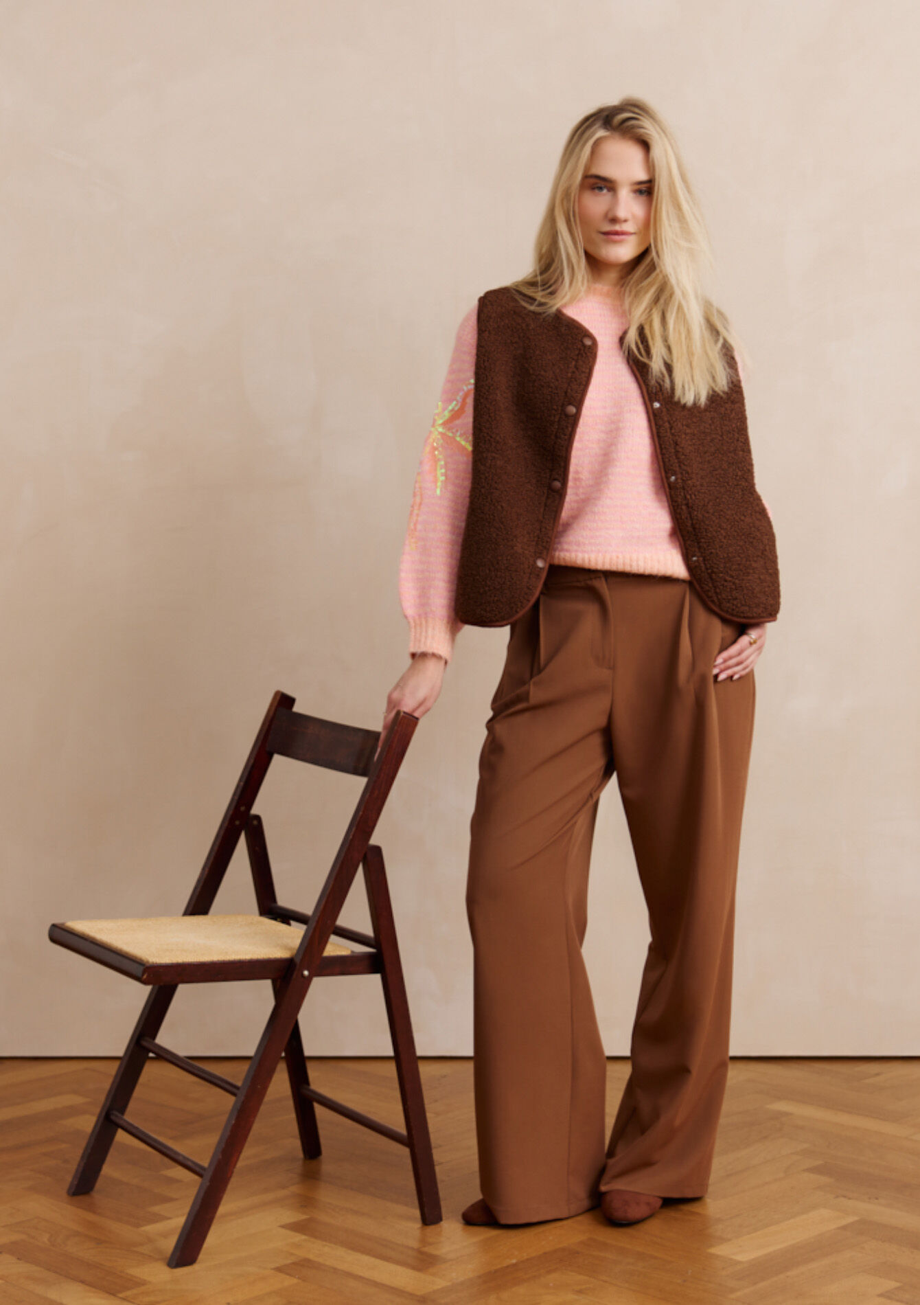 Plooitaille broek met XL fit