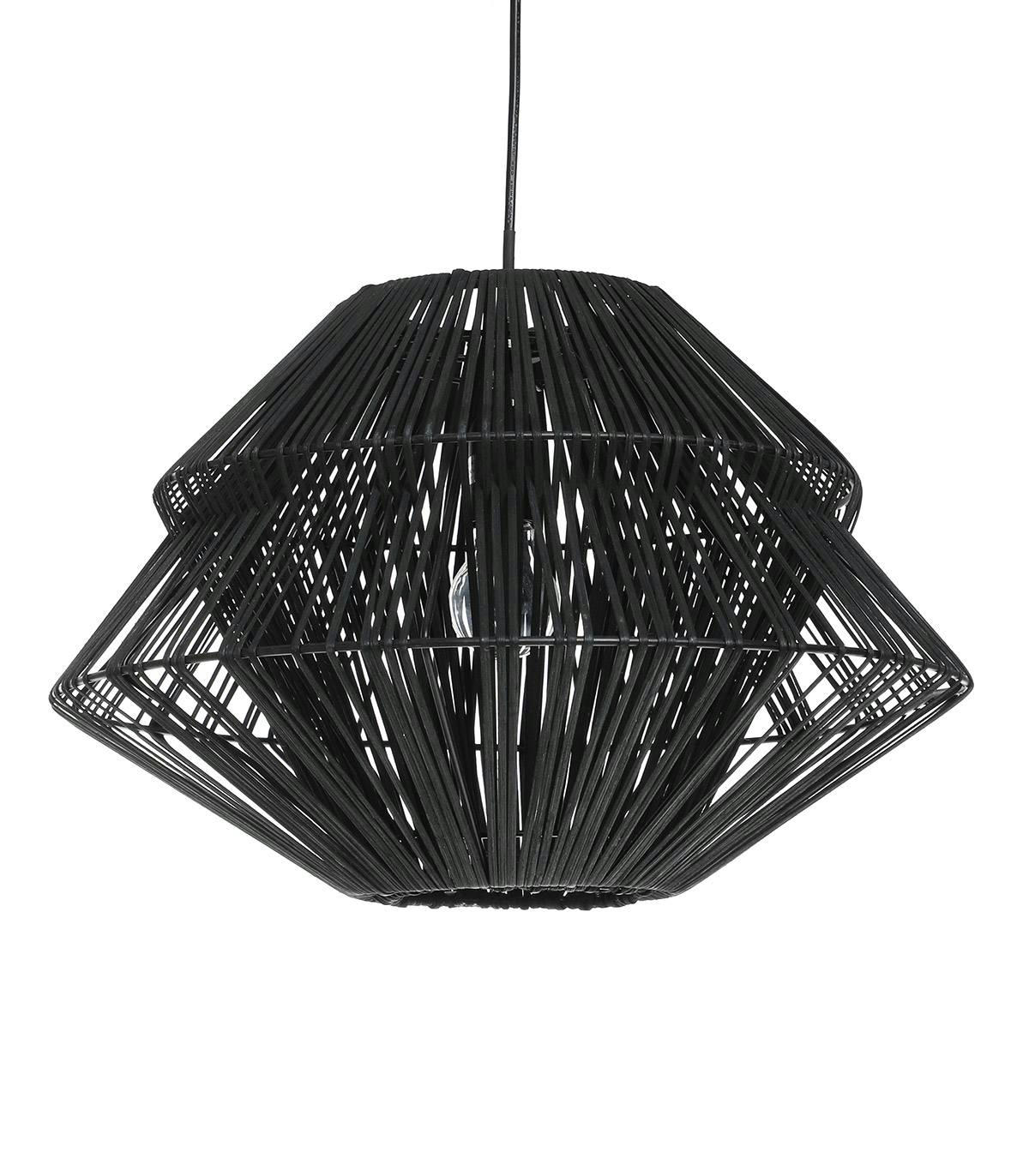 ANOKI - Suspension en rotin noir d. 45 cm