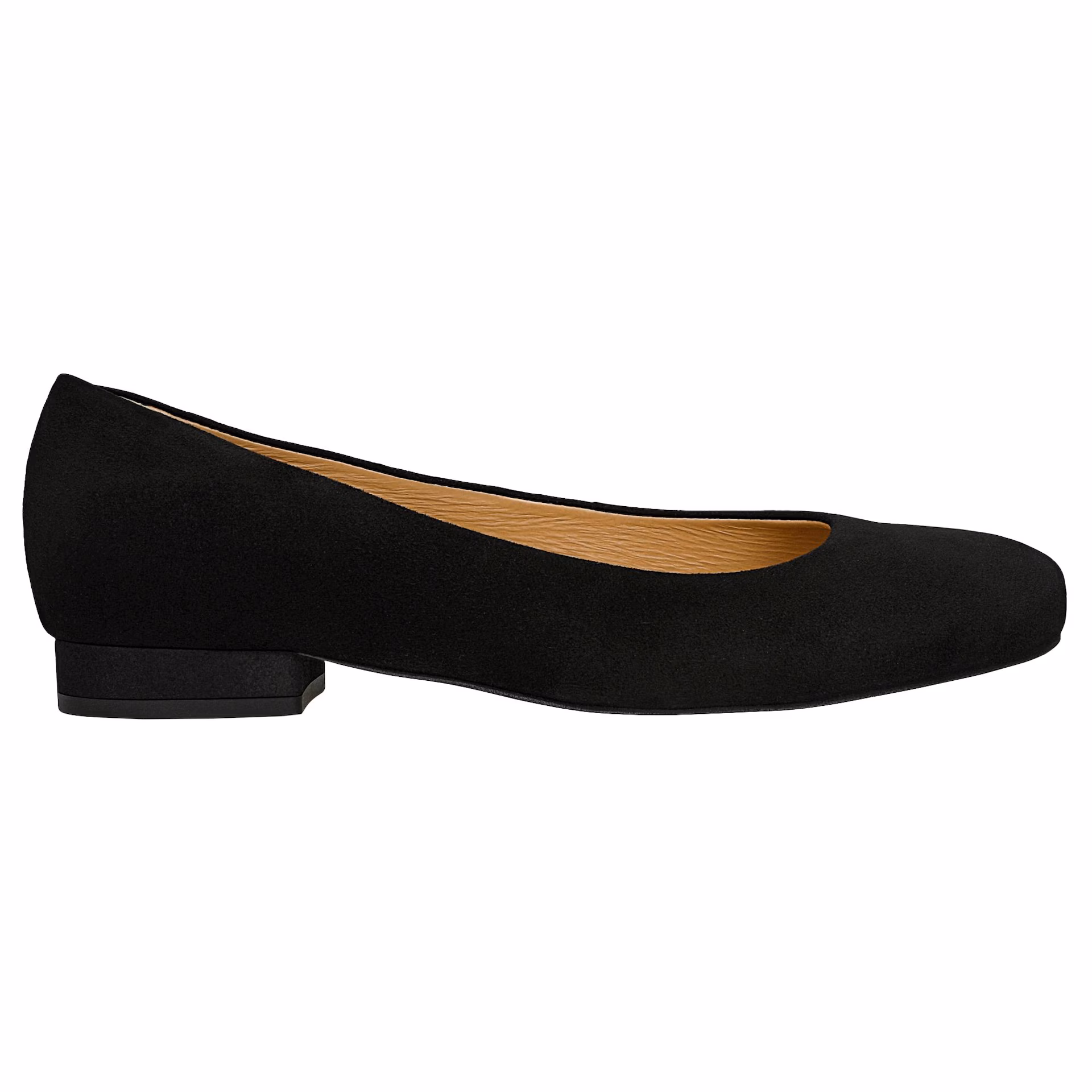 Czarne baleriny damskie na 2cm obcasie