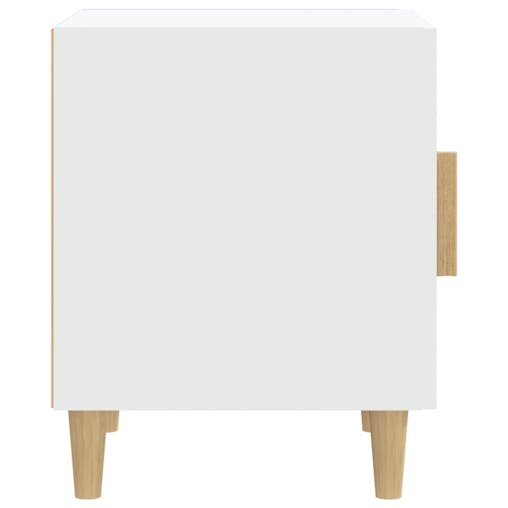 NNEVL Bedside Cabinets 2 pcs White Engineered Wood