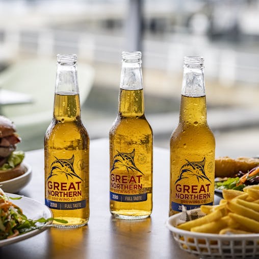 Great Northern Zero, Non-Alcoholic Beer, Crisp & Clean Finish, 0% ABV, 330mL (Case of 24 Bottles)