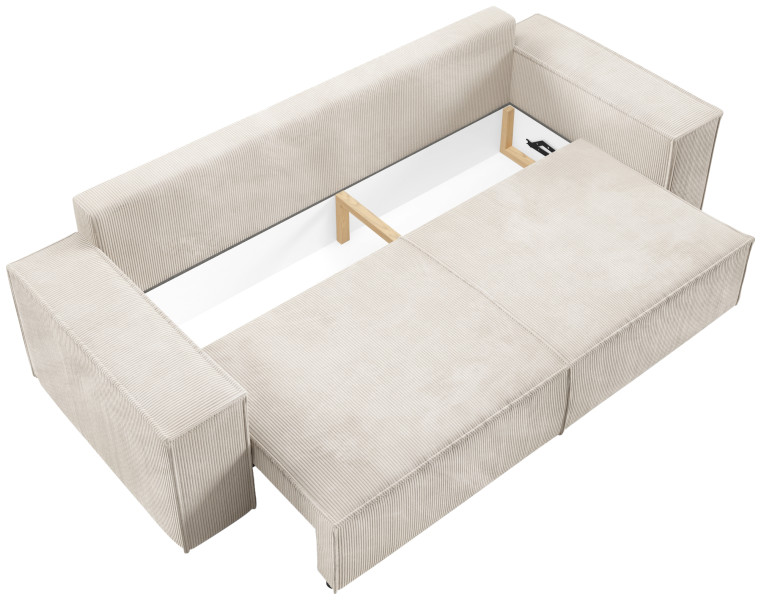 Trzyosobowa sofa z funkcją spania PEDRO sztruks