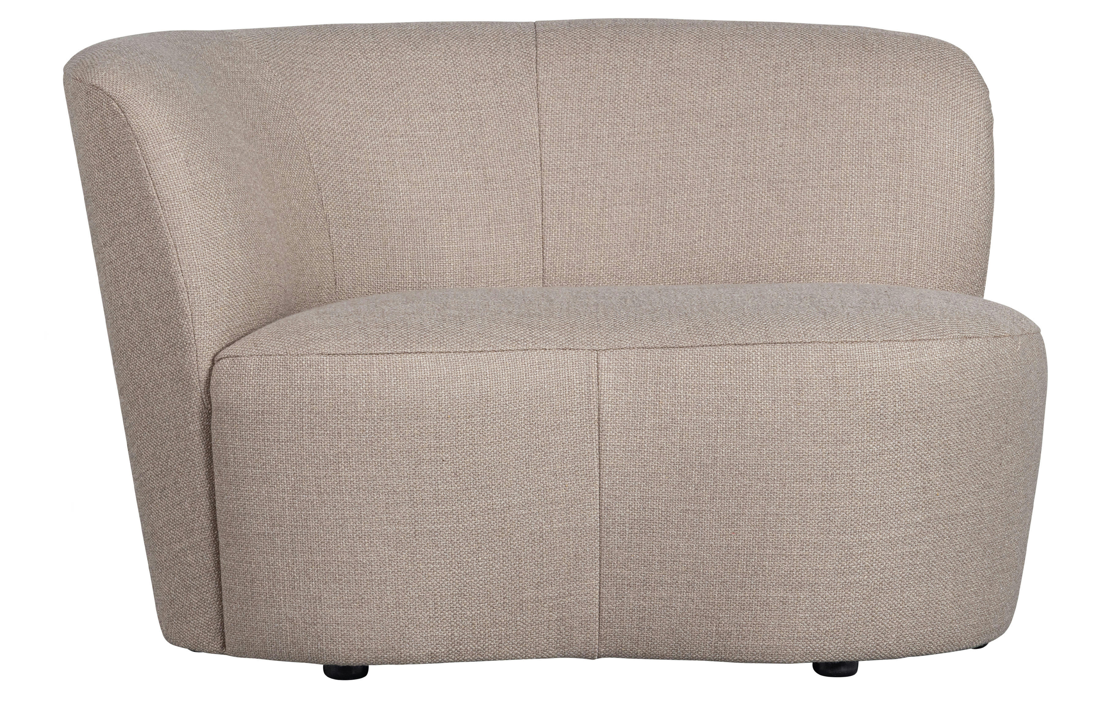 STONE - Canapé gauche en tissu tissé beige