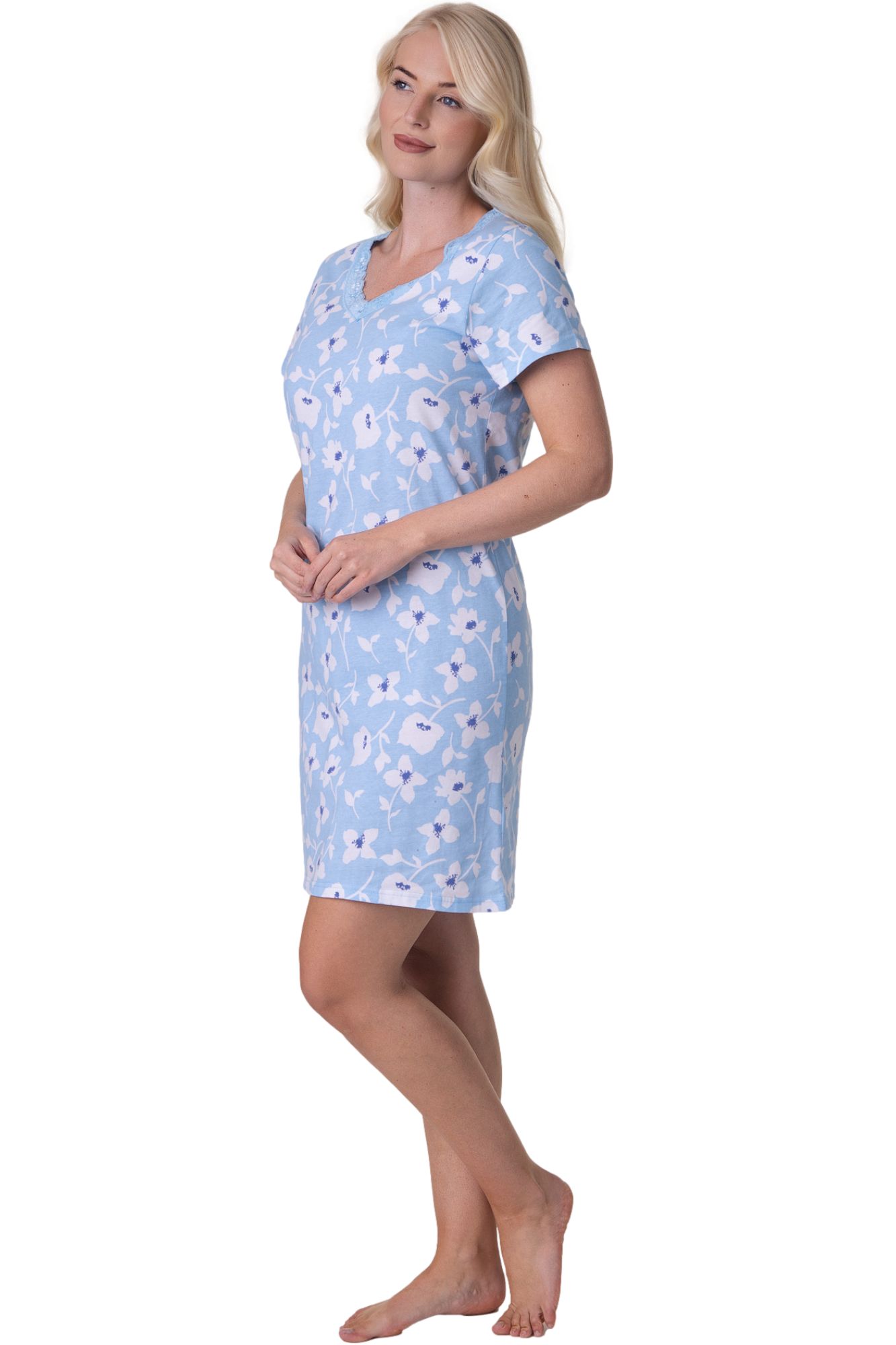 Camille Floral Print Cotton Nightdress