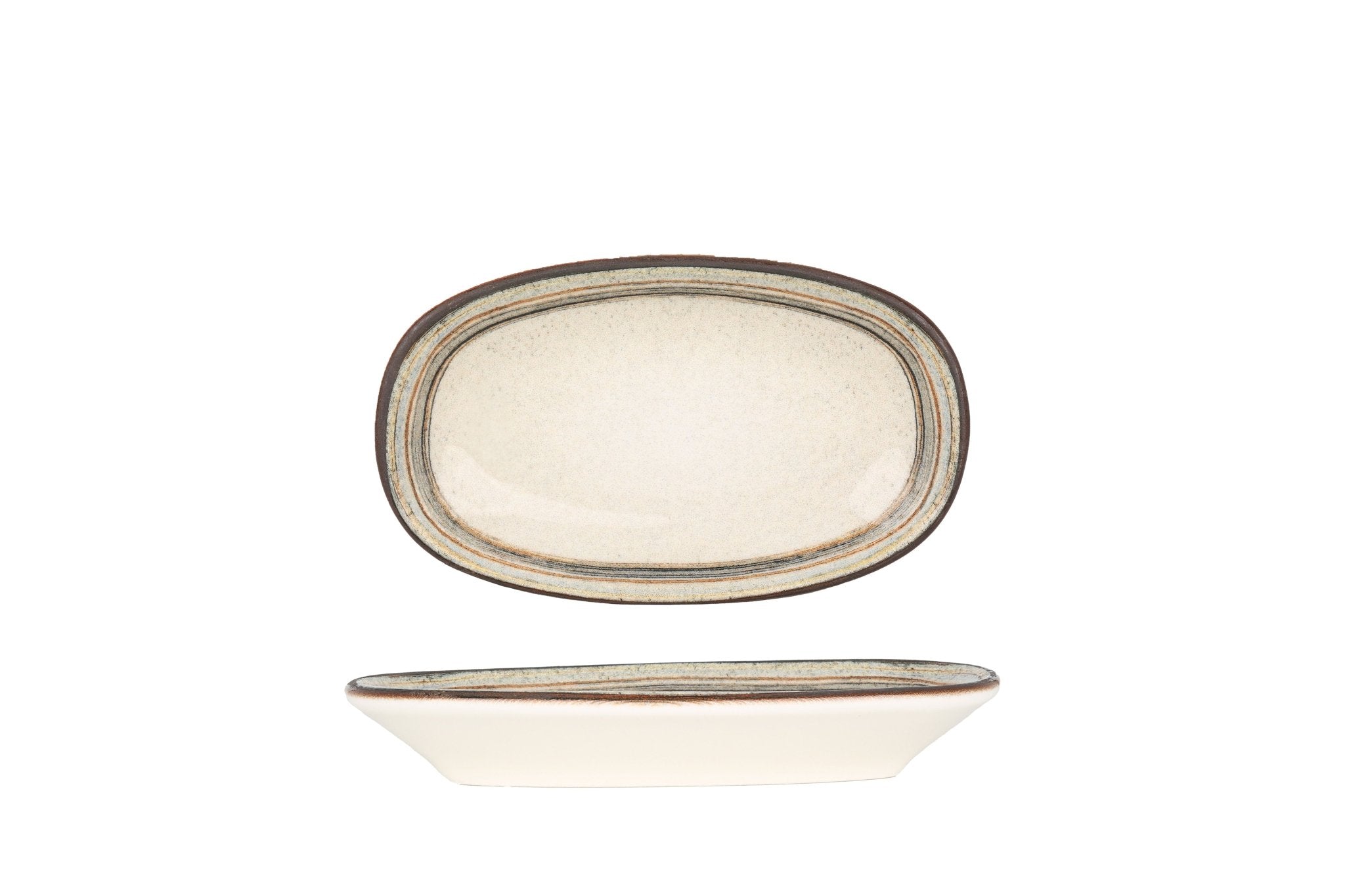 Bonna Serveerschaal - Cortado - Porselein - 15x8.5 cm - set van 4