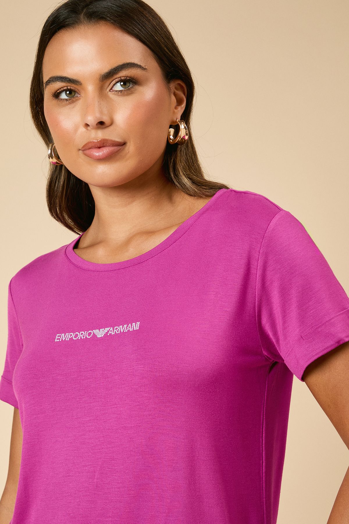Emporio Armani Ea S/Sleeve Crew Neck T-Shirt Pink