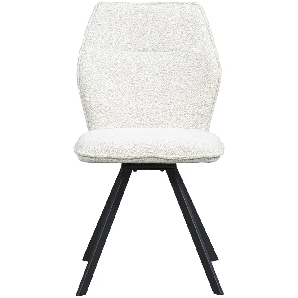 Eetkamerstoel Raffy - stof - cr&egrave;me