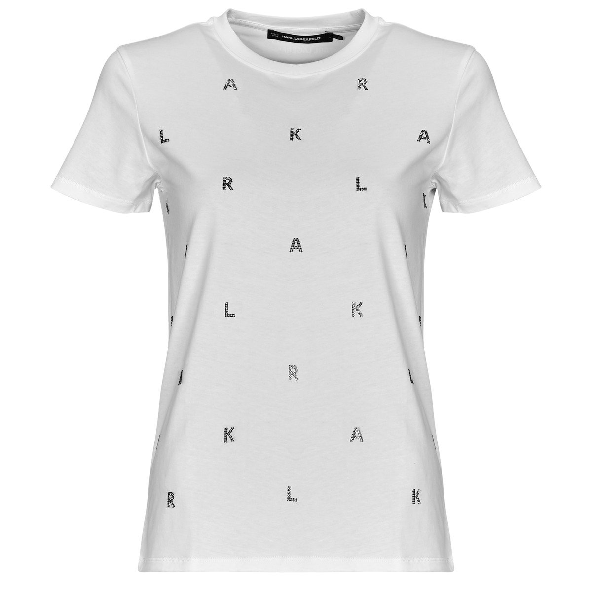 Karl Lagerfeld - RHINESTONE KARL  T-SHIRT - White