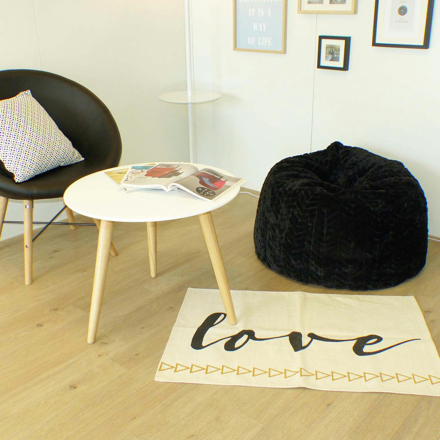 - Poire intérieur en polyester charlie 80 x 100 cm noir